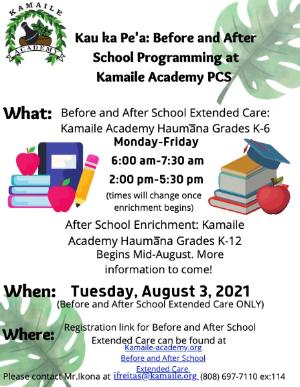 Before/After School Extended Care 